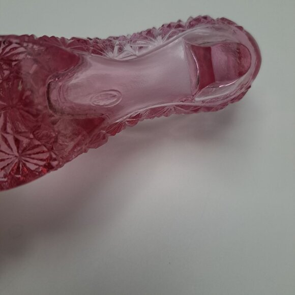 Fenton Pink Glass Shoe Slipper Daisy Button Decorative Collectible Vintage - Picture 11 of 11